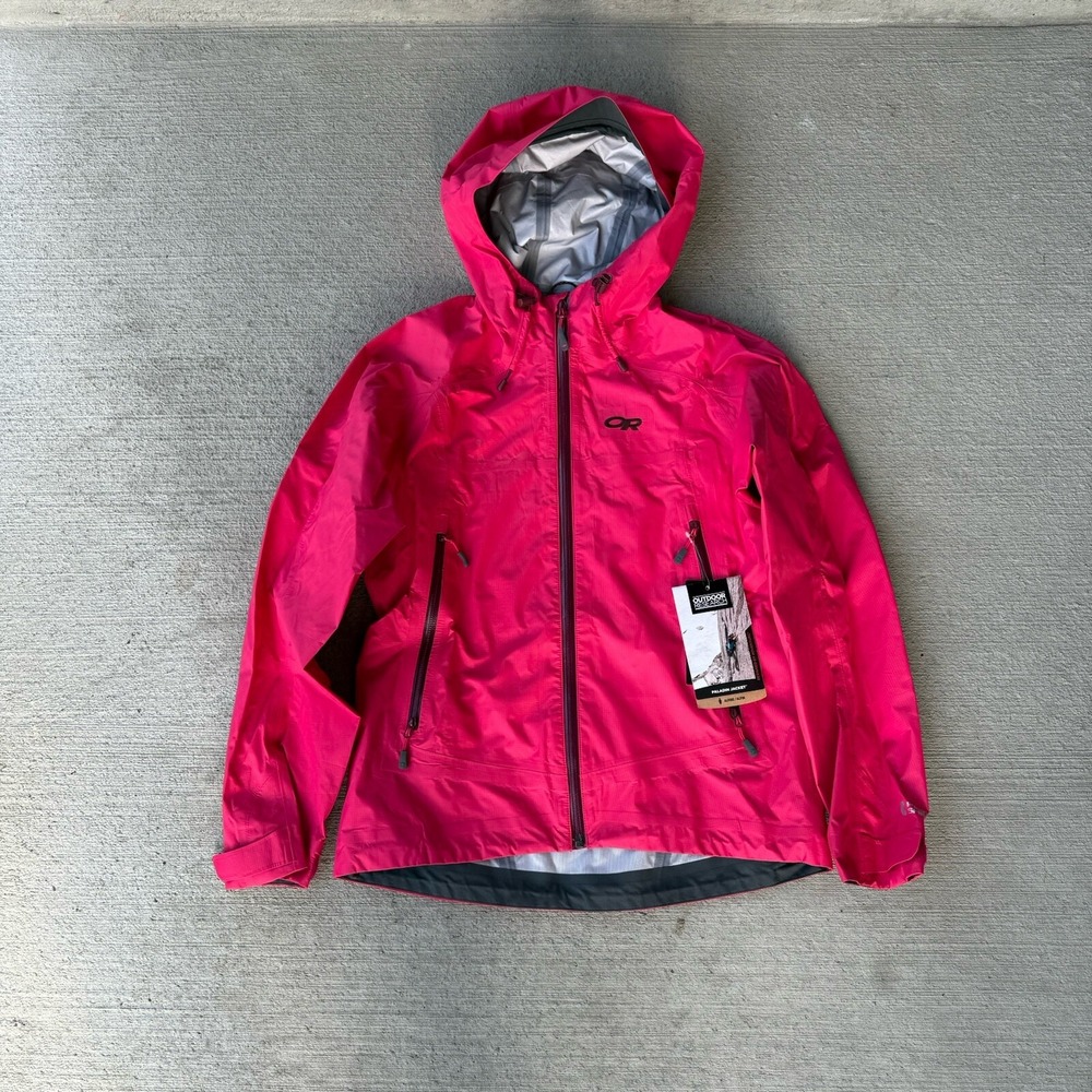 nwt outdoor research women's paladin hooded full zip lightweight shell jacket XS